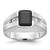 IBGoodman 14k White Gold Men's Polished and Satin Gemstone Ring Mounting - B5-ADFD3787-5024