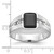 IBGoodman 14k White Gold Men's Polished and Satin Gemstone Ring Mounting - B5-ADFD3787-5024