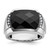 IBGoodman 14k White Gold Men's Polished and Satin Gemstone Ring Mounting - B8-603890FF-7749