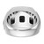 IBGoodman 14k White Gold Men's Polished and Satin Gemstone Ring Mounting - B8-603890FF-7749