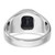 IBGoodman 14k White Gold Men's Polished and Satin Onyx and 1/8 Carat AA Quality Diamond Ring