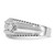 IBGoodman 14k White Gold Men's Polished and Textured 5-Stone Ring Mounting - B6-769637F5-7569