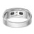 IBGoodman 14k White Gold Men's Polished Antiqued and Satin 1/10 Carat AA Quality Diamond Ring