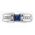 IBGoodman 14k White Gold Men's Polished Lab Created Sapphire and 1/5 Carat AA Quality Diamond Ring