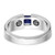 IBGoodman 14k White Gold Men's Polished Lab Created Sapphire and 1/5 Carat AA Quality Diamond Ring