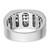 IBGoodman 14k White Gold Men's Polished Satin and Cobblestone Textured Ring Mounting - B5-4C0DE310-1407
