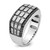IBGoodman 14k White Gold Men's Polished Satin and Cobblestone Textured Ring Mounting - B5-FE9C3BE8-1966
