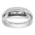 IBGoodman 14k White Gold Men's Polished Satin and Grooved 3-Stone Ring Mounting - B6-F5DE95F8-1143