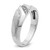 IBGoodman 14k White Gold Men's Polished Satin and Grooved 5-Stone Ring Mounting - B6-1A581E27-5772