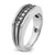 IBGoodman 14k White Gold Men's Polished Satin and Grooved Ring Mounting - B6-EB897817-6783
