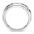 IBGoodman 14k White Gold Men's Polished Satin and Grooved Square 3-Stone Ring Mounting