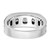 IBGoodman 14k White Gold Men's Polished Satin and Grooved Square 5-Stone Ring Mounting