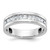 IBGoodman 14k White Gold Men's Polished Square 11-Stone 1 Carat AA Quality Diamond Ring