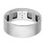 IBGoodman 14k White Gold Men's Satin 1/20 Carat AA Quality Diamond Cross Ring