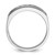 IBGoodman 14k White Gold Nine Stone Polished Brushed and Grooved Ring Mounting