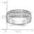 IBGoodman 14k White Gold Nine Stone Polished Brushed and Grooved Ring Mounting