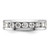 IBGoodman 14k White Gold Polished Nine Stone Men's Ring Mounting - B3-77CAE8D4-9960