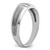 IBGoodman 14k White Gold Polished Satin and Grooved Five Stone Men's Ring Mounting - B6-B571B488-1244