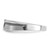IBGoodman 14k White Gold Polished Satin and Grooved Men's Ring Mounting - B6-27A943C2-8381