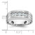 IBGoodman 14k White Gold Satin and Grooved Five Stone Men's Ring Mounting
