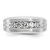IBGoodman 14k White Gold Satin and Grooved Five Stone Men's Ring Mounting