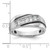 IBGoodman 14k White Gold with Black Rhodium 1 carat Lab Grown Diamond VS/SI+ G+ Complete Polished Satin and Grooved Men's Ring