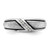 IBGoodman 14k White Gold with Black Rhodium 1/15 carat Lab Grown Diamond VS/SI+ G+ Complete Polished and Satin Men's Ring