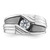 IBGoodman 14k White Gold with Black Rhodium 3/8 carat Lab Grown Diamond VS/SI+ G+ Complete Satin Men's Ring