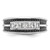 IBGoodman 14k White Gold with Black Rhodium Men's Polished and Textured Square 5-Stone 3/4 Carat AA Quality Diamond Ring