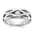 IBGoodman 14k White Gold with Black Rhodium Men's Polished Satin and Grooved 3/8 Carat AA Quality Diamond Ring