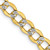 14K 24 inch 5.2mm Semi-Solid with Rhodium Pav‚ Curb with Lobster Clasp Chain
