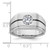 IBGoodman 14k White Gold with Black Rhodium Satin Men's Ring Mounting