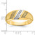 IBGoodman 14k with Black and White Rhodium Men's Polished and Satin 1/20 Carat AA Quality Diamond Ring