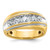 IBGoodman 14k with White Rhodium Men's Polished and Milgrain 1 Carat AA Quality Diamond Ring - B6-47437013-9206