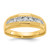 IBGoodman 14k with White Rhodium Men's Polished and Satin 5-Stone 1/4 Carat AA Quality Diamond Ring