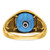 IBGoodman 14k with White Rhodium Men's Polished and Textured with Lab Created Sapphire Blue Lodge Master Masonic Ring