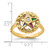 IBGoodman 14k Women's Polished and Textured Eastern Star Masonic Ring Mounting - B0-FA7E7C8A-7510