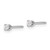 Inverness 14k White Gold 2.4mm .10ct Lab Grown Diamond Short Post Piercing Earrings