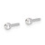 Inverness 14K White Gold Polished 2.4mm Crystal Post Earrings