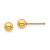 Inverness Stainless Steel 24K Gold-plated 5mm Ball Post Earrings
