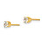 Inverness Stainless Steel 24K Gold-plated 5mm CZ Post Earrings