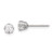 Inverness Stainless Steel 4mm Square CZ Post Earrings