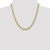 14K 24 inch 6.75mm Semi-Solid with Rhodium Pav‚ Curb with Lobster Clasp Chain