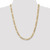 14K 24 inch 7.3mm Semi-Solid Figaro with Lobster Clasp Chain