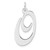 Large Sterling Silver Rhodium-plated Fancy Script Letter O Initial Charm