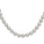 Majestic Sterling Silver Rhodium-plated 10-11mm Grey Imitation Shell Pearl Hand-knotted Necklace