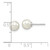 Majestic Sterling Silver Rhodium-plated 6-7mm White Imitation Shell Pearl Stud Earrings