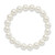 Majestik 10-11mm White Imitation Shell Pearl Stretch Bracelet