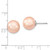 Majestik Sterling Silver Rhodium-plated 10-11mm Pink Imitation Shell Pearl Stud Earrings