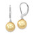 Majestik Sterling Silver Rhodium-plated 10-11mm Yellow Imitation Shell Pearl Leverback Dangle Earrings